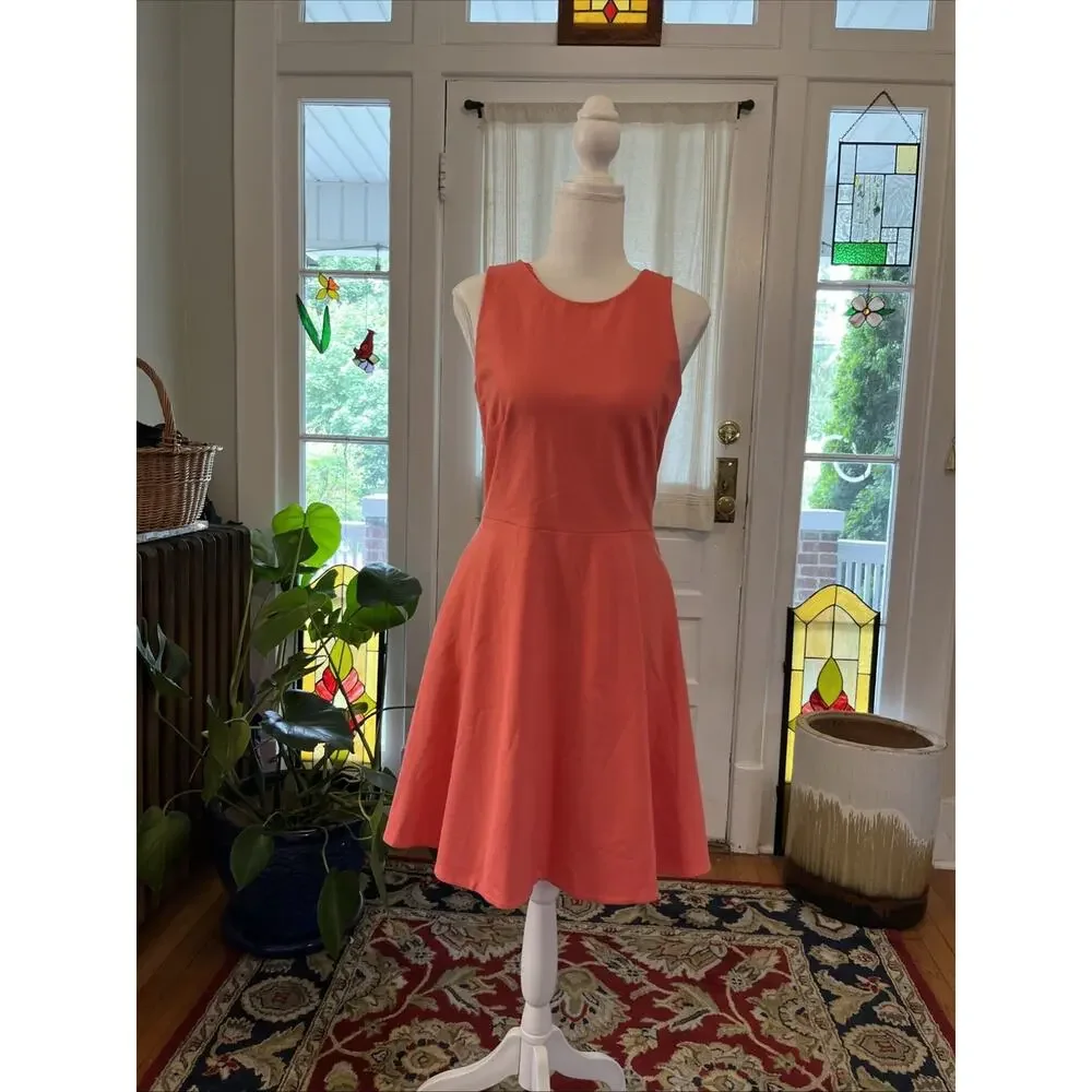 Kate Spade New York Sz 6 Sleeveless Bow Back Sheath Mini Dress Pink S Classic